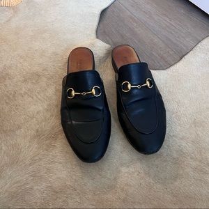 Gucci Princetown Black Leather Slipper
